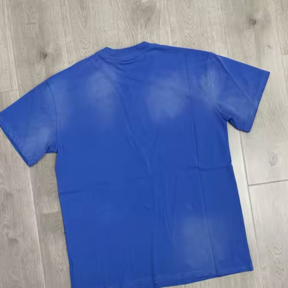 Vintage VALLEY Hot Drill Letter Short Sleeve Pure Cotton Vale Mens T-Shirts